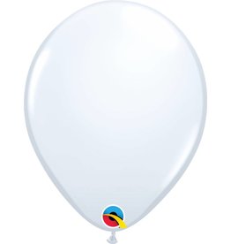 11" White Qualatex Latex Balloon (Without Helium)