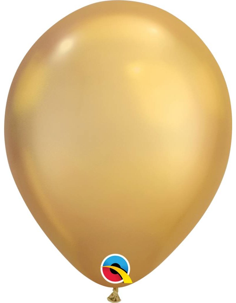 11" Chrome Gold Latex Balloon (Without Helium)