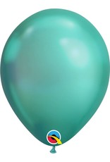 11" Chrome Green Latex Balloon (Without Helium)