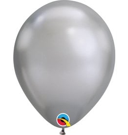 11" Chrome Silver Latex Balloon (Without Helium)