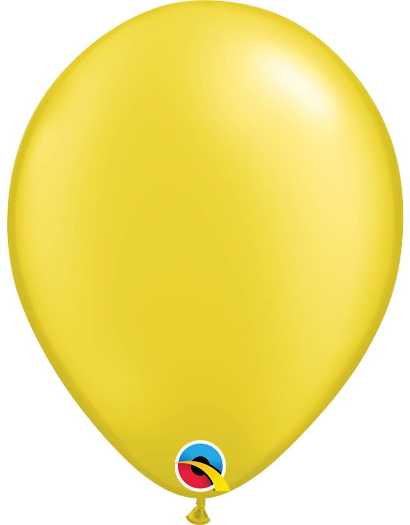 11" Pearl Citrine Yellow Latex Balloon (Without Helium)