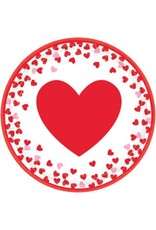 Confetti Hearts 9" Round Plates  (8)