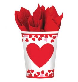Confetti Hearts Cups 9 oz. (8)