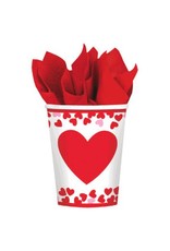 Confetti Hearts Cups 9 oz. (8)