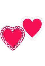 Glossy Paper Lace Heart Silhouette