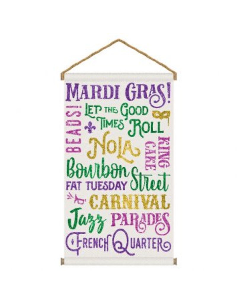 Mardi Gras Large Hanging Sign