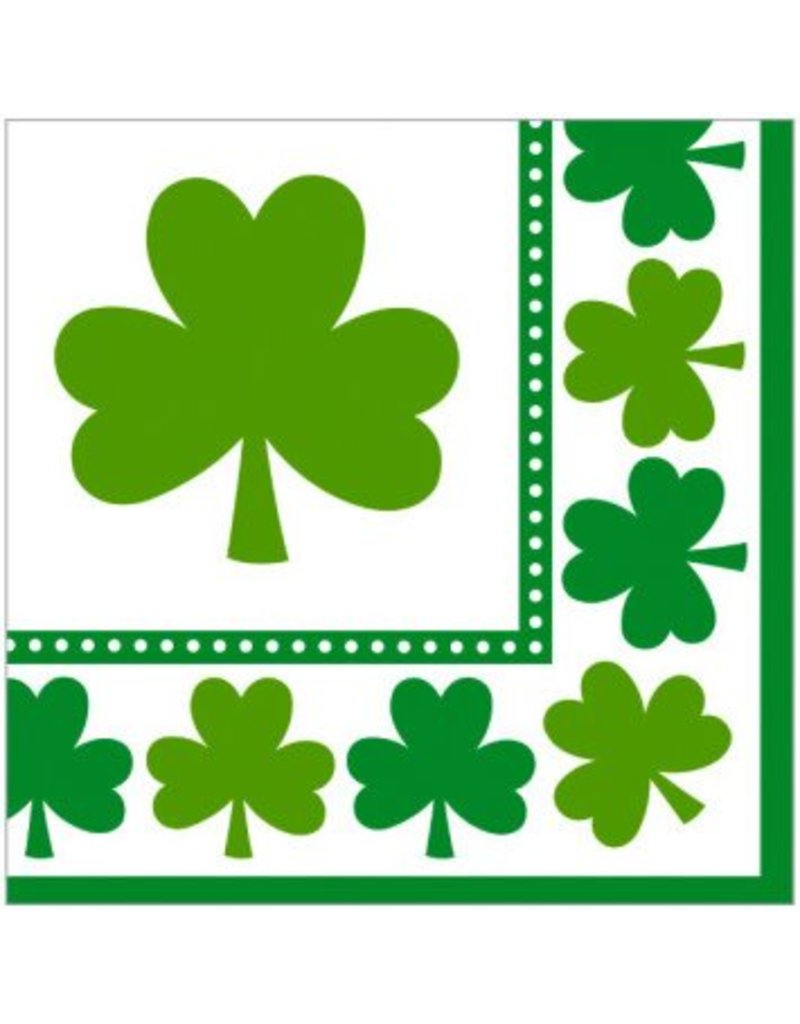 Lucky Shamrocks Beverage Napkins