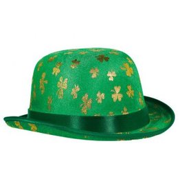 St. Patrick's Day Gold Shamrock Derby Hat