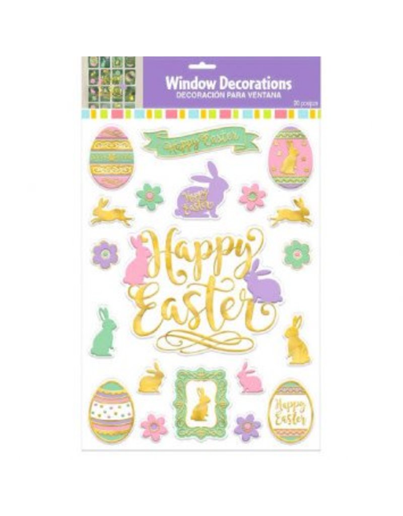 Easter Embossed Foil Window Decorations