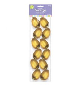 Gold Metallic Eggs - Small (12)