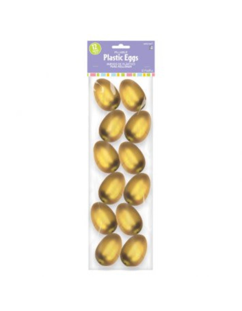 Gold Metallic Eggs - Small (12)