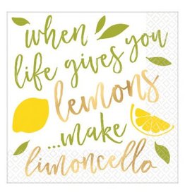 Lemons Hot-Stamped Beverage Napkins (16)