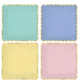 Spring Pastels Scalloped 7" Plates (8)