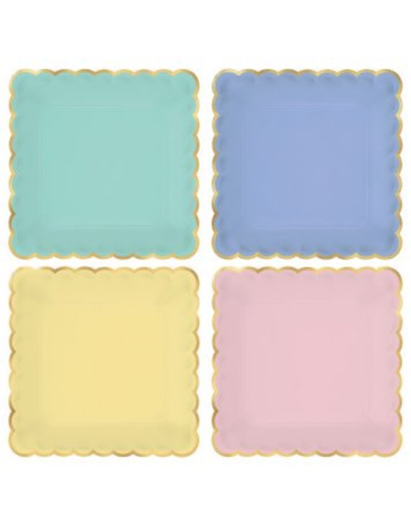 Spring Pastels 10" Scalloped Plates (8)