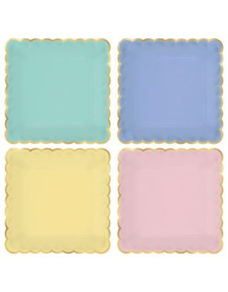 Spring Pastels 10" Scalloped Plates (8)