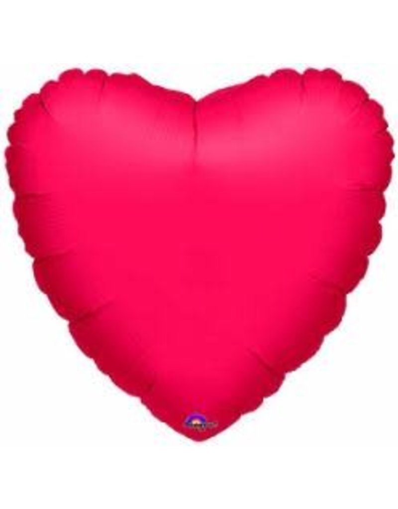 Metallic Red Heart 18" Mylar Balloon