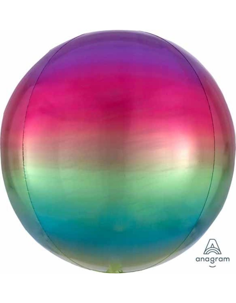 Ombre Orbz Rainbow Mylar Balloon