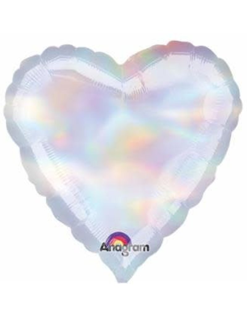Iridescent Heart 18" Mylar Balloon