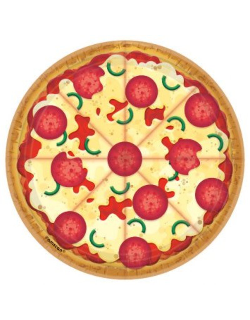 Pizza Party Round 7" Plates (8)