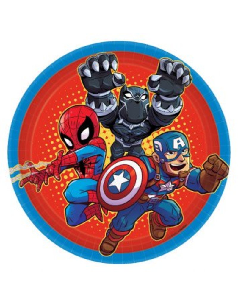 Marvel Super Hero Adventures Round 7" Plates (8)