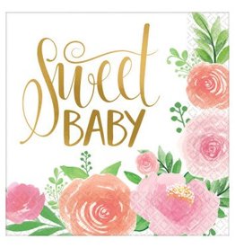 Floral Baby Luncheon Napkins (16)