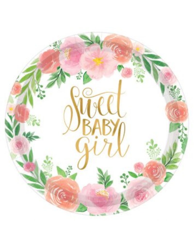 Floral Baby Round 10 1/2" Plates