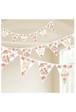 Floral Baby Pennant Banner