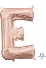Air-Filled Letter "E"- Rose Gold 14" Balloon (Will Not Float)