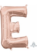 Air-Filled Letter "E"- Rose Gold 16" Balloon (Will Not Float)