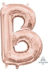 Air-Filled Letter "B"- Rose Gold 14" Balloon (Will Not Float)
