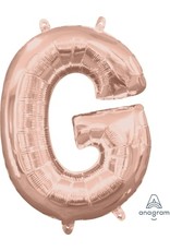 Air-Filled Letter "G"- Rose Gold 14" Balloon (Will Not Float)