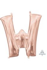 Air-Filled Letter "W"- Rose Gold 14" Balloon (Will Not Float)