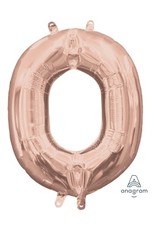 Air-Filled Letter "O"- Rose Gold 14" Balloon (Will Not Float)
