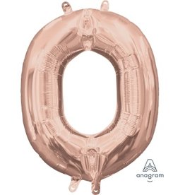 Air-Filled Letter "O"- Rose Gold 14" Balloon (Will Not Float)