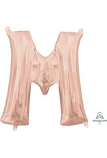 Air-Filled Letter "M"- Rose Gold 14" Balloon (Will Not Float)