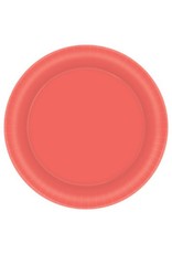 Pantone™ Living Coral Paper 8 1/2" Plates (20)