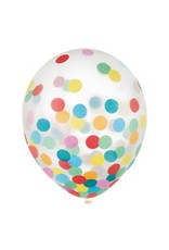 11" Confetti Filled Balloon (Not Treated) Inflated with Helium