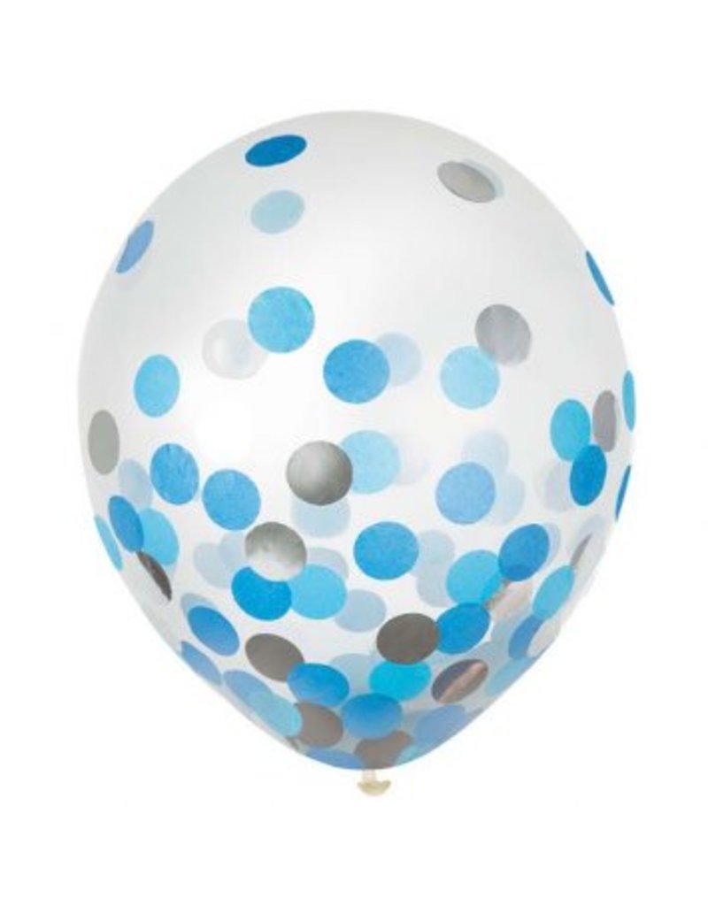 11" Confetti Filled Balloon (Not Treated) Inflated with Helium