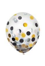 11" Confetti Filled Balloon (Not Treated) Inflated with Helium