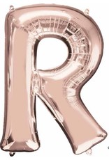Rose Gold Letter R Mylar 34" Balloon