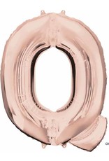 Rose Gold Letter Q Mylar 34" Balloon