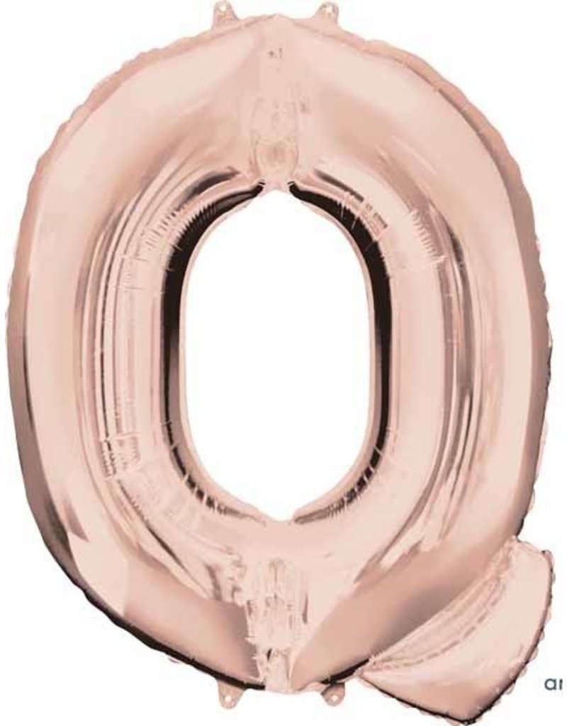 Rose Gold Letter Q Mylar 34" Balloon