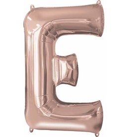 Rose Gold Letter E Mylar 34" Balloon