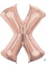 Rose Gold Letter X Mylar 34" Balloon