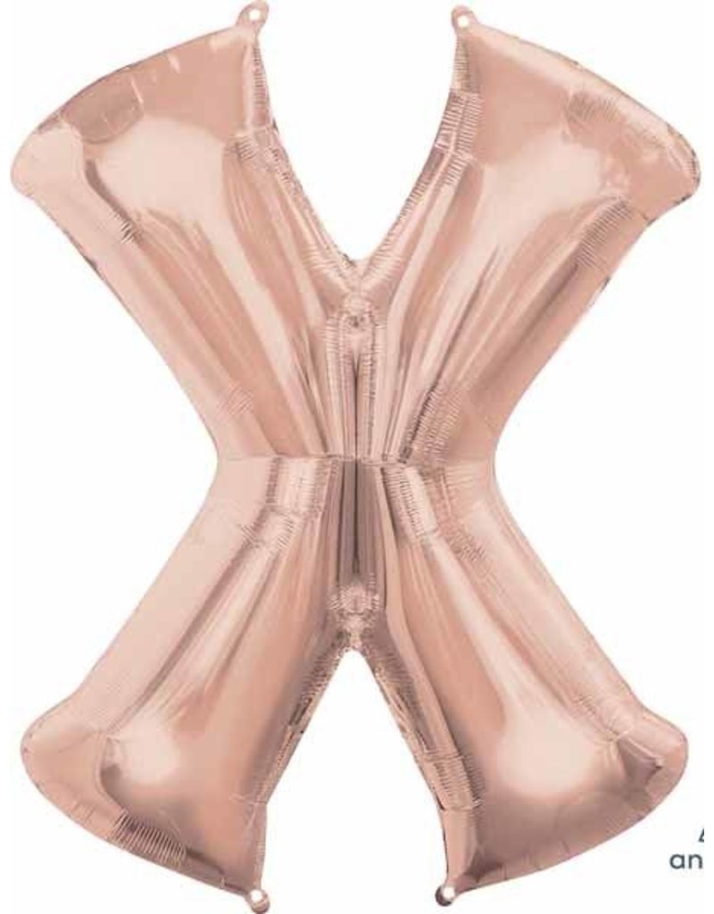 Rose Gold Letter X Mylar 34" Balloon
