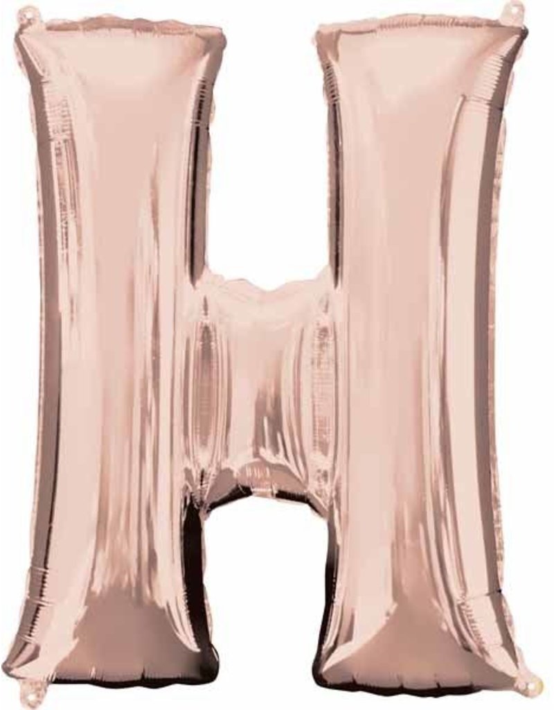 Rose Gold Letter H Mylar 34" Balloon