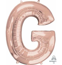 Rose Gold Letter G Mylar 34" Balloon