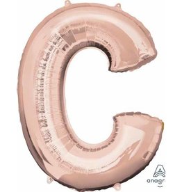 Rose Gold Letter C 34" Mylar 34" Balloon