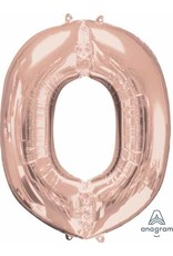 Rose Gold Letter O Mylar 34" Balloon