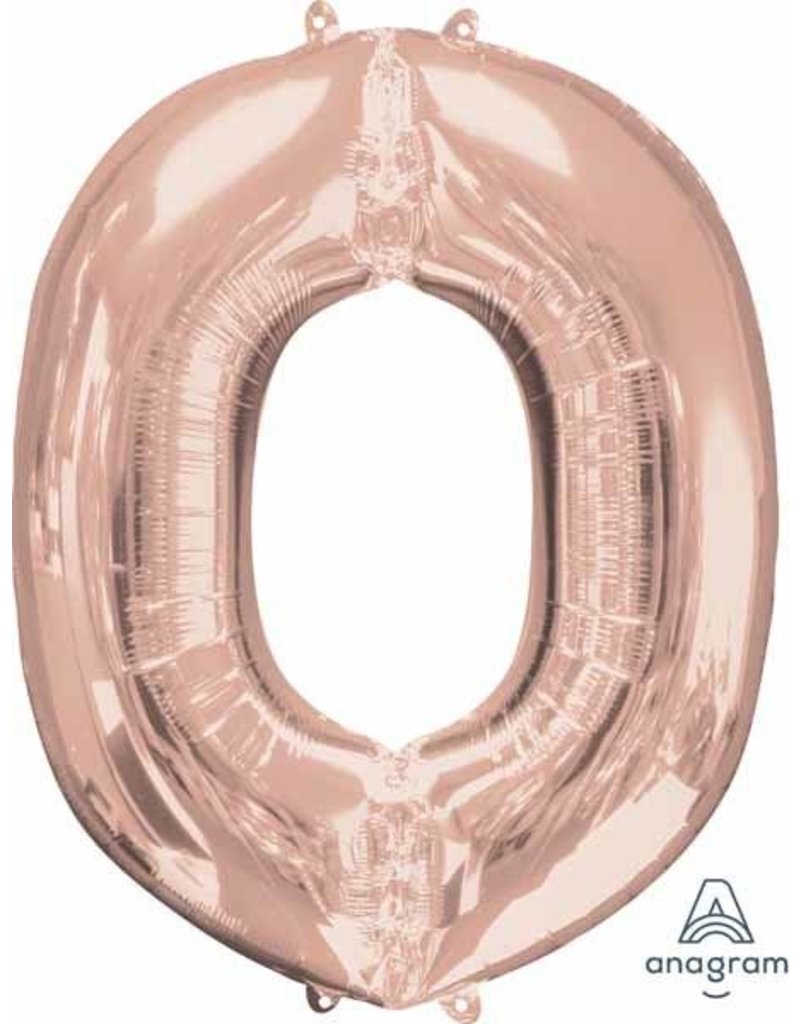 Rose Gold Letter O Mylar 34" Balloon